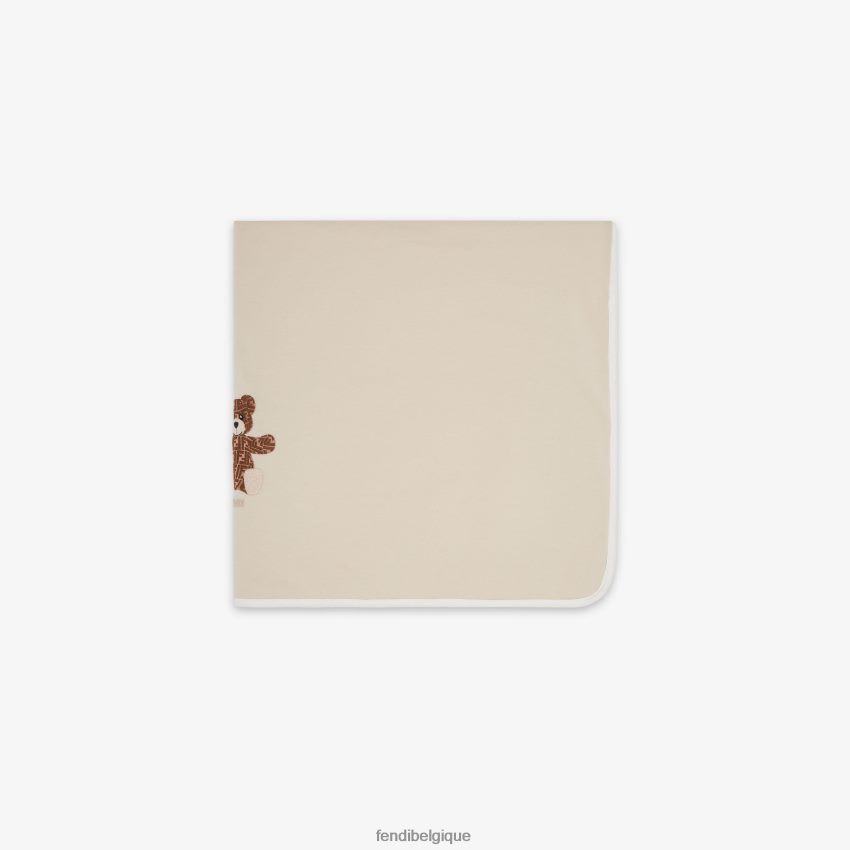 accessoires Fendi couverture en jersey avec broderie beige enfants 8X8J2J2762 Fendi Belgique