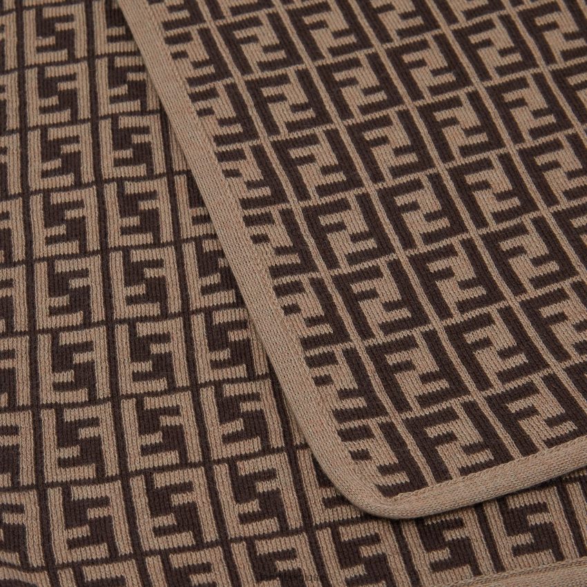 accessoires Fendi couverture en tricot de coton et cachemire avec logo ff mode enfants 8X8J2J2789 Fendi Belgique