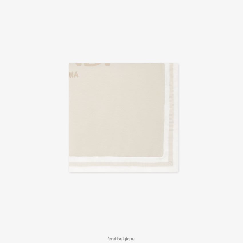 accessoires Fendi couverture rom en jersey beige enfants 8X8J2J2774 Fendi Belgique