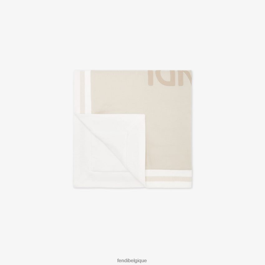 accessoires Fendi couverture rom en jersey beige enfants 8X8J2J2774 Fendi Belgique