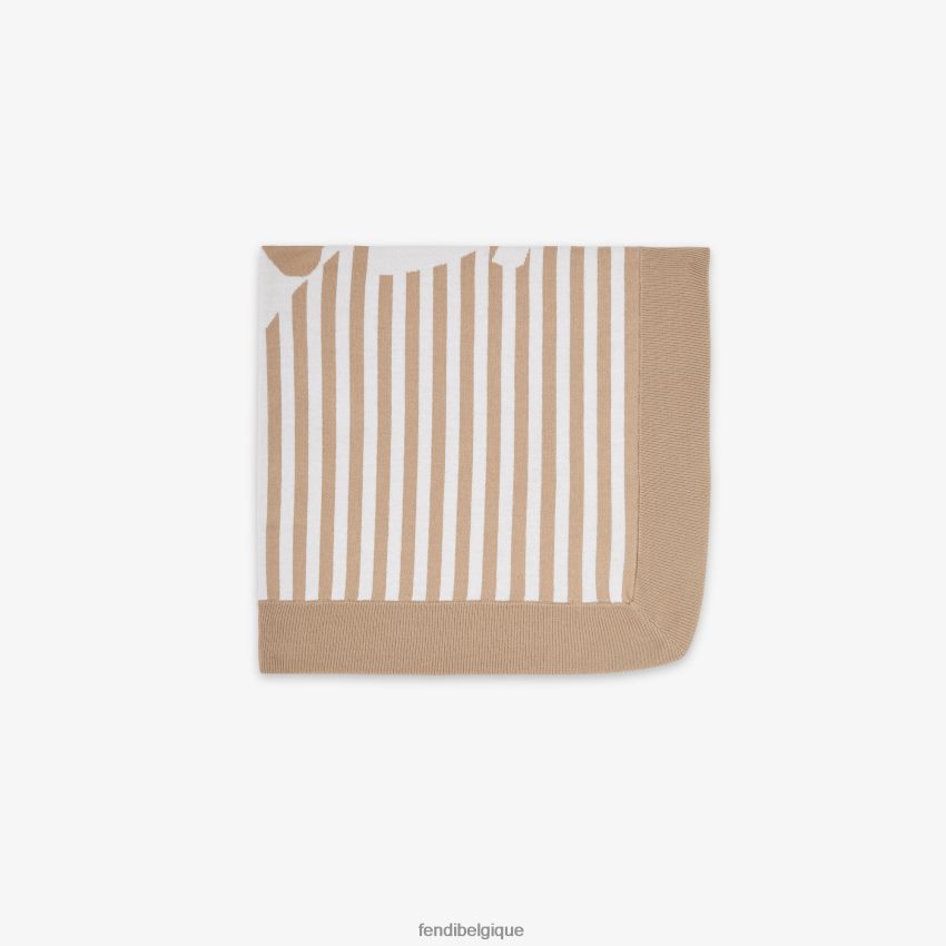 accessoires Fendi couverture tricotée beige enfants 8X8J2J2750 Fendi Belgique