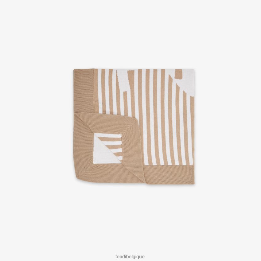 accessoires Fendi couverture tricotée beige enfants 8X8J2J2750 Fendi Belgique