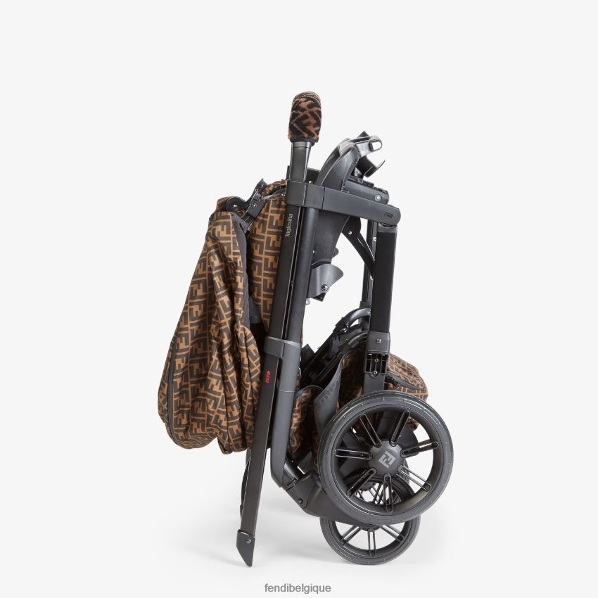 accessoires Fendi poussette avec logo ff all over et poignée en peau de mouton mode enfants 8X8J2J2773 Fendi Sac