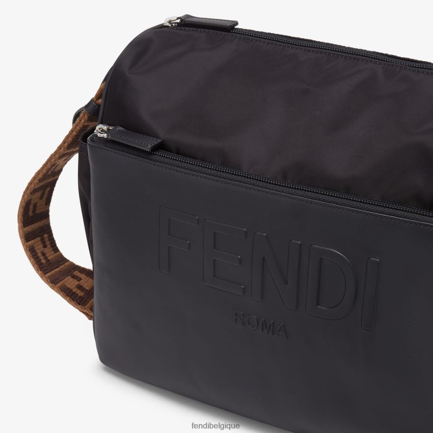 accessoires Fendi sac à langer en cuir et nylon noir enfants 8X8J2J2771 Fendi Belgique