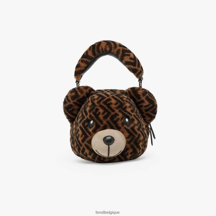 accessoires Fendi sac ourson en peau lainée ff multicolore enfants 8X8J2J2891 Fendi Belgique