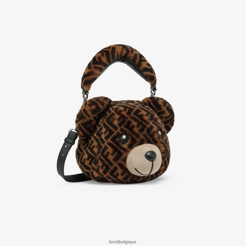 accessoires Fendi sac ourson en peau lainée ff multicolore enfants 8X8J2J2891 Fendi Belgique