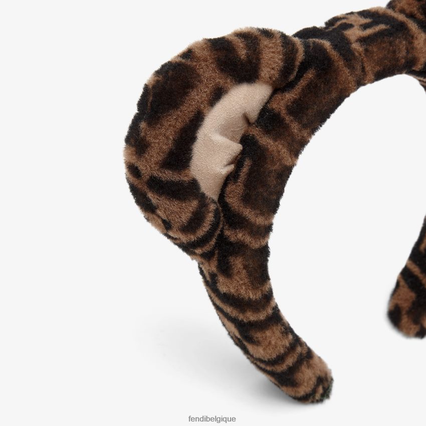 accessoires Fendi serre-tête ours en peluche en peau de mouton retournée multicolore enfants 8X8J2J2887 Fendi Sac