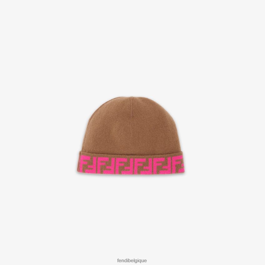 accessoires Fendi bonnet junior réversible en maille fuchsia multicolore enfants 8X8J2J2859 Fendi Lunette De Soleil