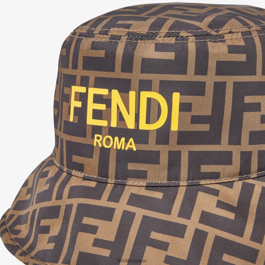 accessoires Fendi chapeau cloche réversible en nylon ff jaune enfants 8X8J2J2902 Fendi Sac