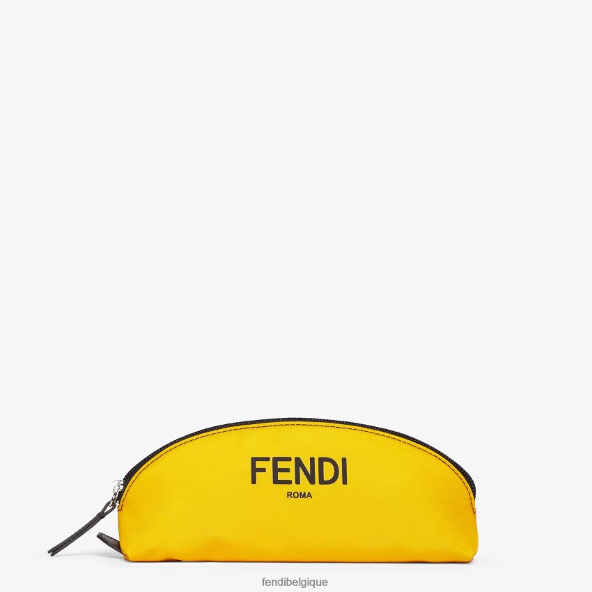 accessoires Fendi étui à stylo en nylon jaune enfants 8X8J2J2938 Fendi Sac