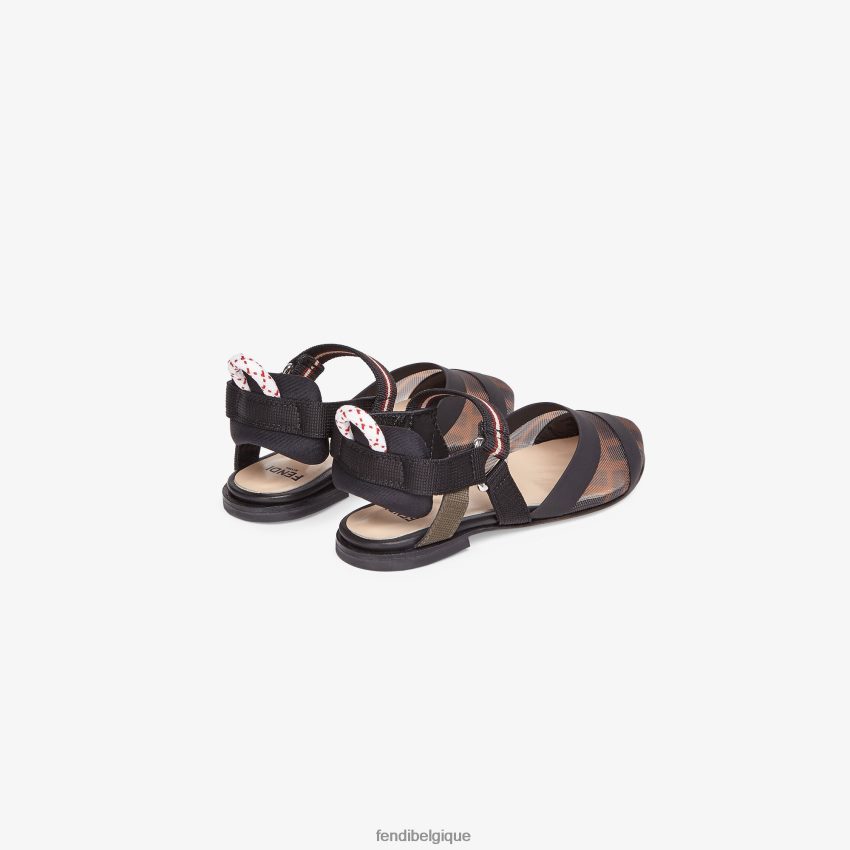 chaussures Fendi ballerines résille junior fille mode enfants 8X8J2J2950 Fendi Sac