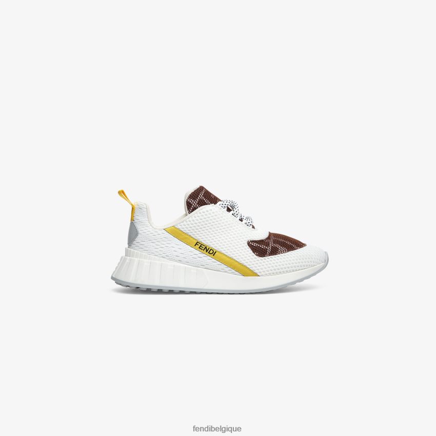 chaussures Fendi baskets junior en mesh avec logo blanc enfants 8X8J2J2849 Fendi Belgique