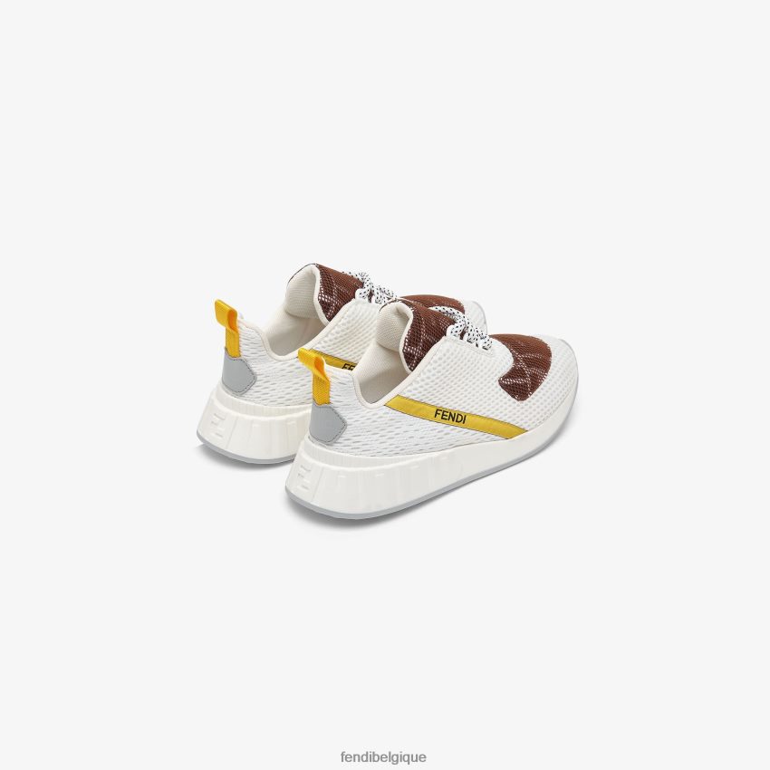 chaussures Fendi baskets junior en mesh avec logo blanc enfants 8X8J2J2849 Fendi Belgique