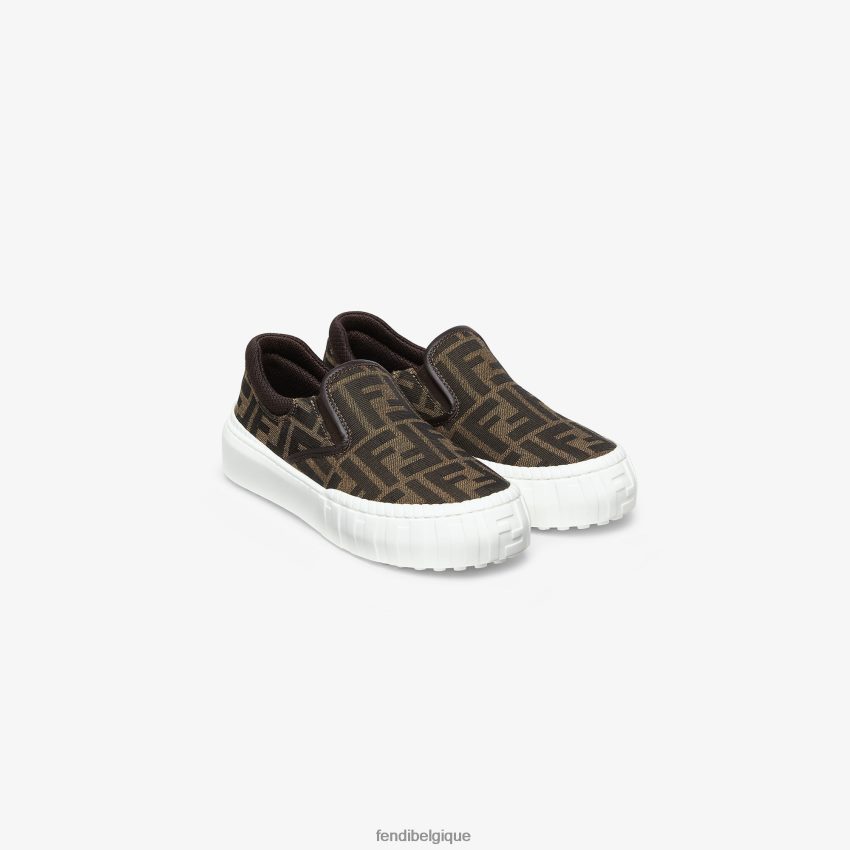 chaussures Fendi baskets junior slip-on en tissu avec logo ff mode enfants 8X8J2J2878 Fendi Sac