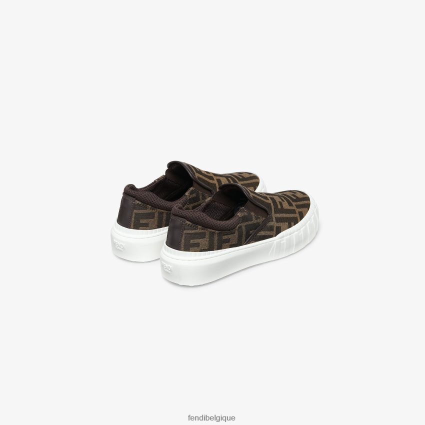 chaussures Fendi baskets junior slip-on en tissu avec logo ff mode enfants 8X8J2J2878 Fendi Sac