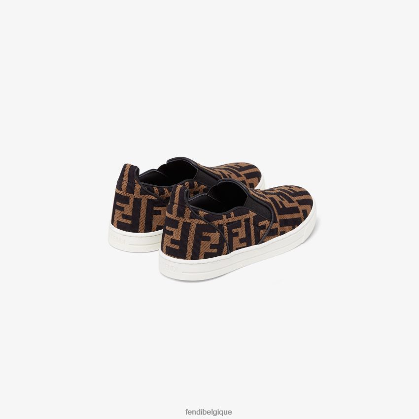 chaussures Fendi slip-ons junior en tissu avec logo ff all-over mode enfants 8X8J2J2917 Fendi Sac
