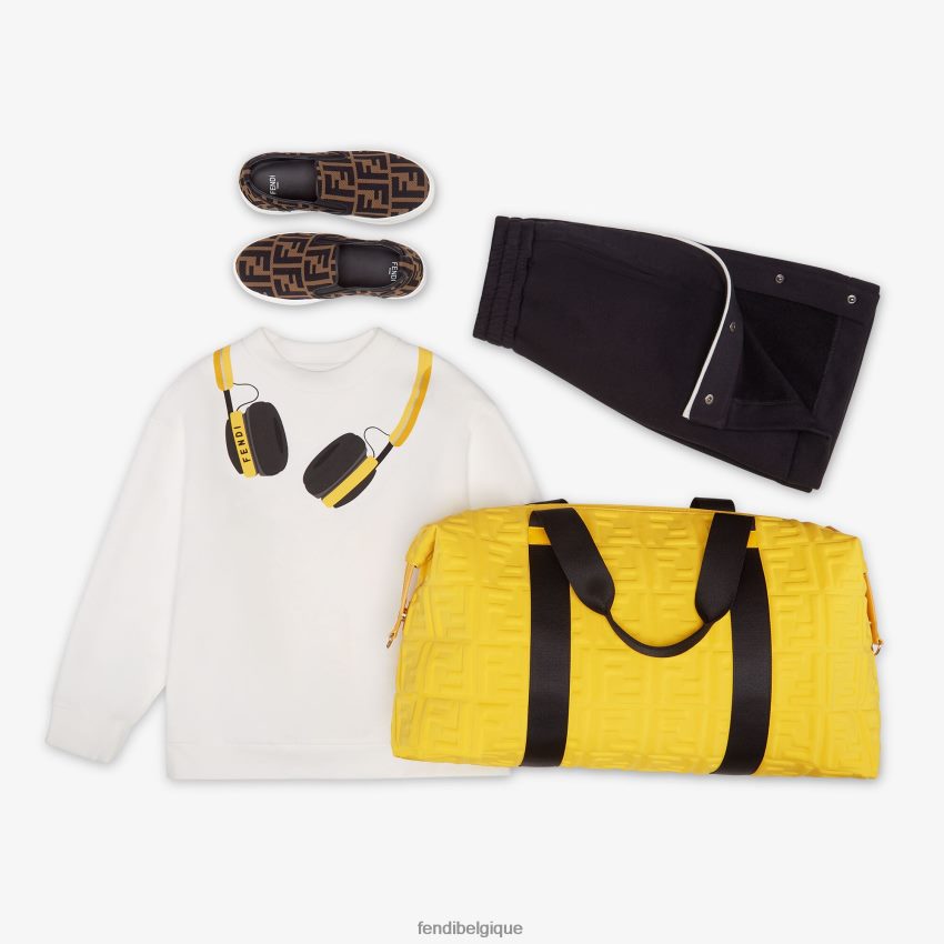 chaussures Fendi slip-ons junior en tissu avec logo ff all-over mode enfants 8X8J2J2917 Fendi Sac