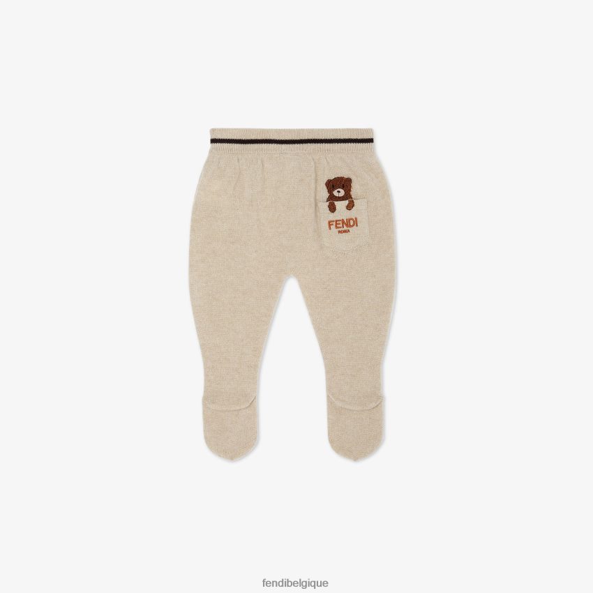vêtements Fendi Pantalon bébé à pieds 100% cachemire mode enfants 8X8J2J2791 Fendi Sac