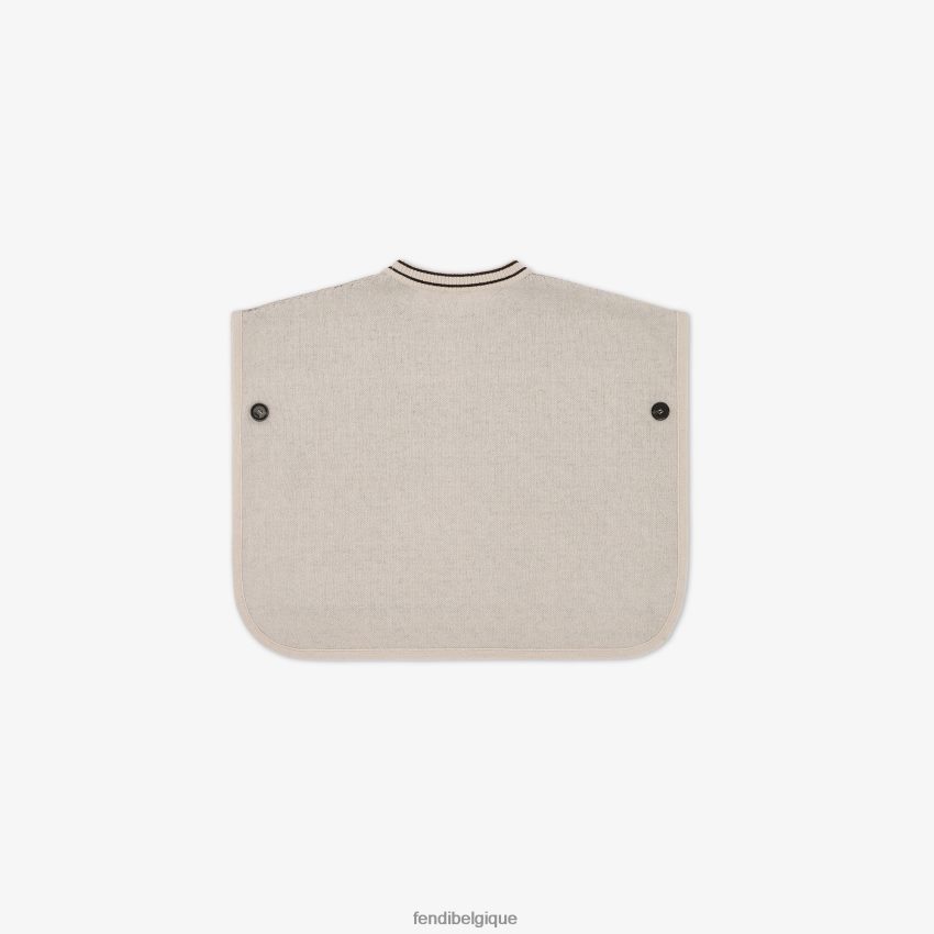 vêtements Fendi cape bébé réversible en coton et cachemire et logo ff mode enfants 8X8J2J2831 Fendi Belgique
