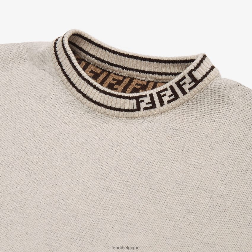 vêtements Fendi cape bébé réversible en coton et cachemire et logo ff mode enfants 8X8J2J2831 Fendi Belgique