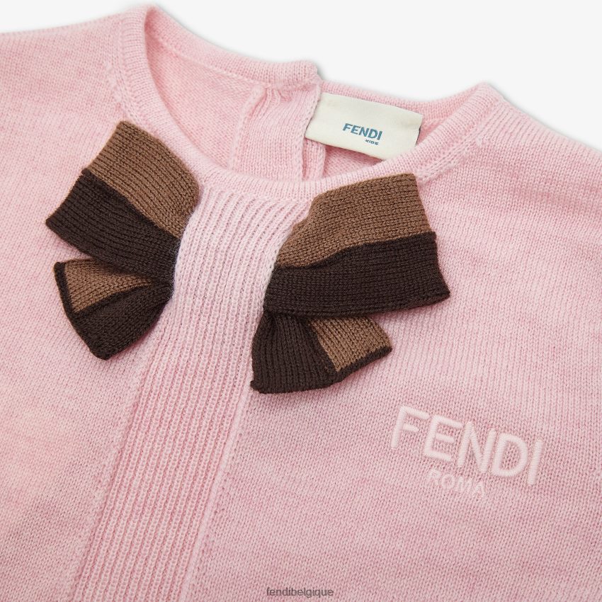 vêtements Fendi cardigan bébé en tricot rose enfants 8X8J2J2749 Fendi Sac