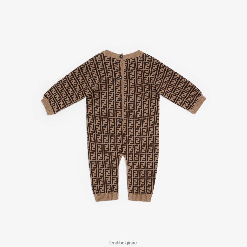 vêtements Fendi combinaison tabac en coton et cachemire mode enfants 8X8J2J2781 Fendi Lunette De Soleil