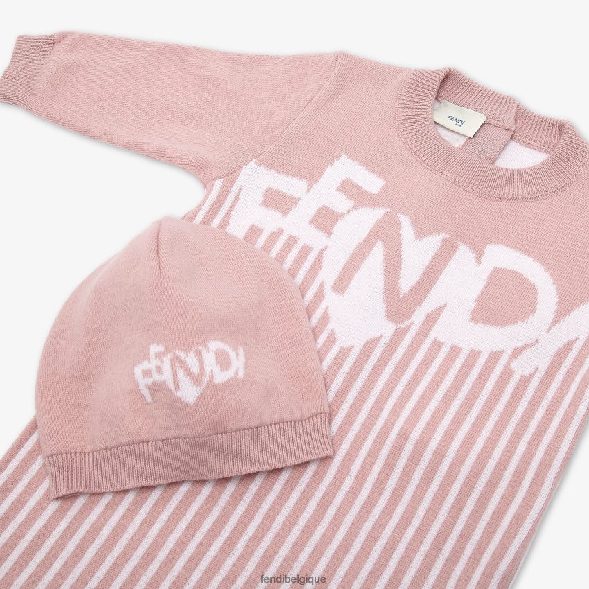 vêtements Fendi ensemble bébé tricoté rose enfants 8X8J2J2754 Fendi Lunette De Soleil