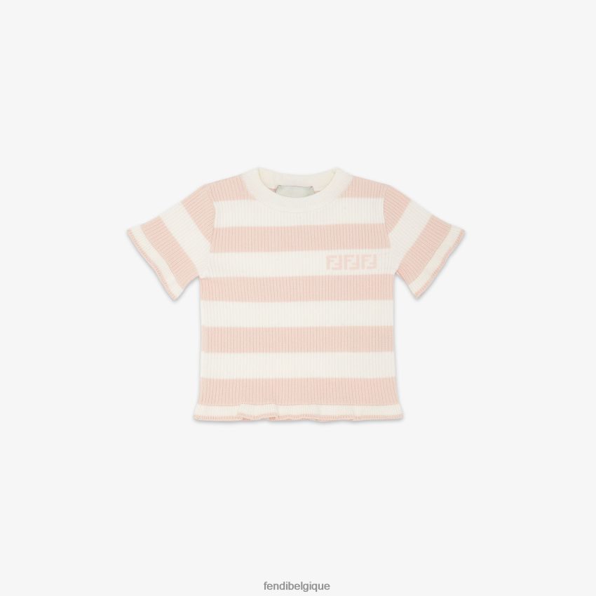 vêtements Fendi haut en tricot crème rose enfants 8X8J2J2823 Fendi Lunette De Soleil