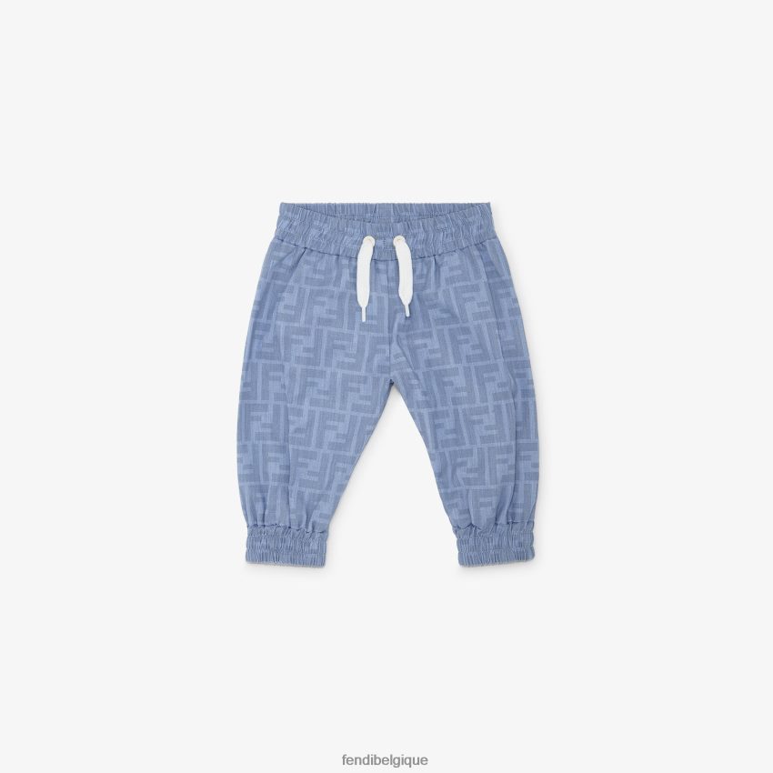 vêtements Fendi pantalon bébé en chambray bleu clair enfants 8X8J2J2768 Fendi Belgique