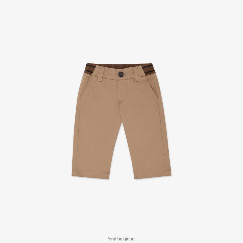 vêtements Fendi pantalon en coton avec logo beige enfants 8X8J2J2820 Fendi Lunette De Soleil