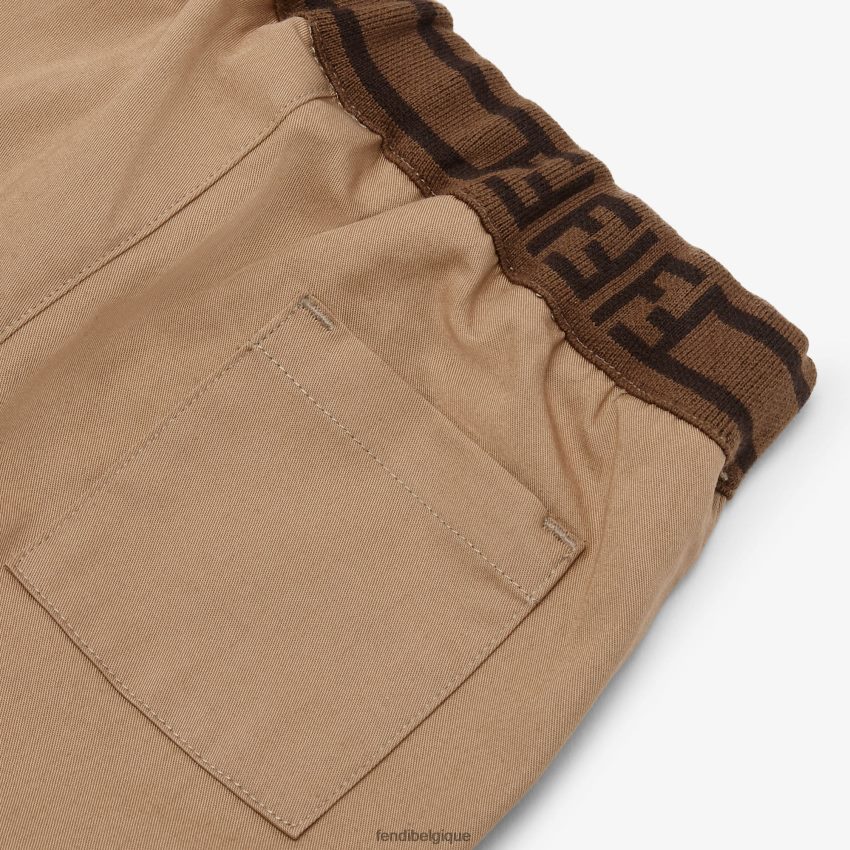 vêtements Fendi pantalon en coton avec logo beige enfants 8X8J2J2820 Fendi Lunette De Soleil