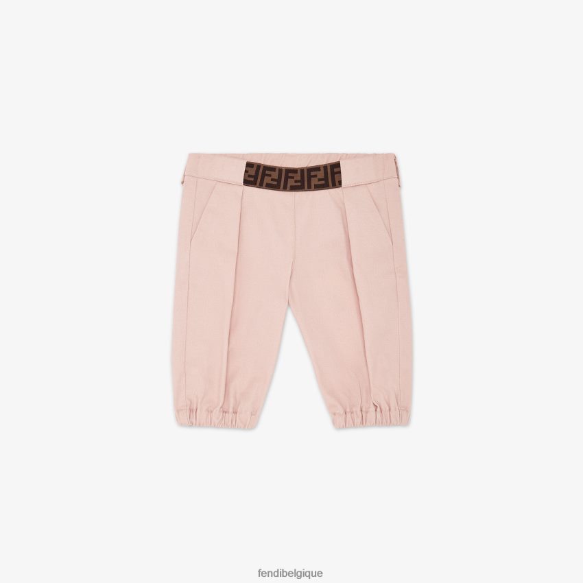 vêtements Fendi pantalon en coton avec logo rose enfants 8X8J2J2824 Fendi Sac
