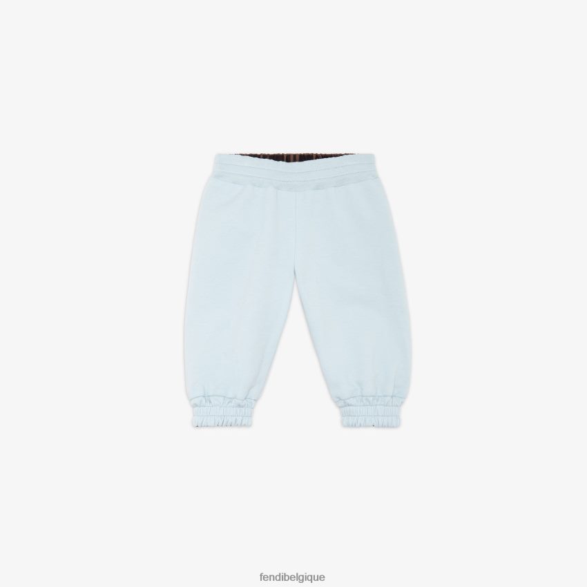 vêtements Fendi pantalon réversible en polaire et nylon ff bleu clair enfants 8X8J2J2817 Fendi Lunette De Soleil