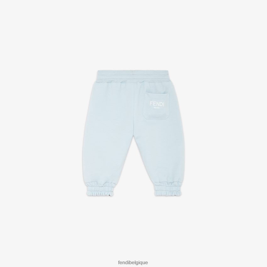 vêtements Fendi pantalon réversible en polaire et nylon ff bleu clair enfants 8X8J2J2817 Fendi Lunette De Soleil
