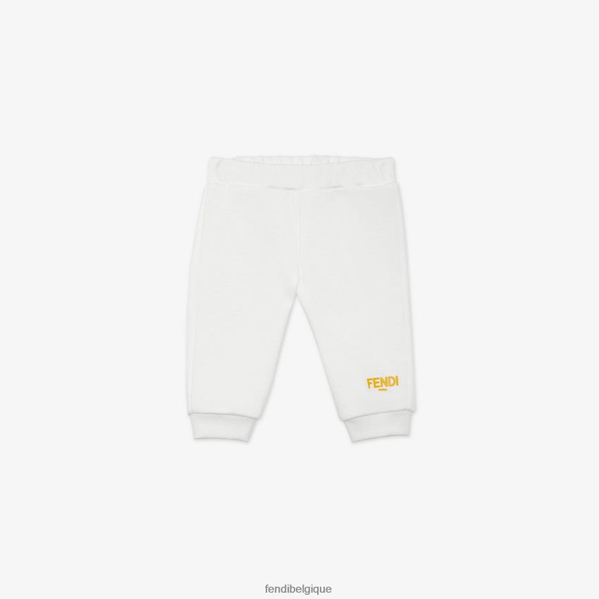 vêtements Fendi pantalon rom en jersey blanc enfants 8X8J2J2819 Fendi Belgique
