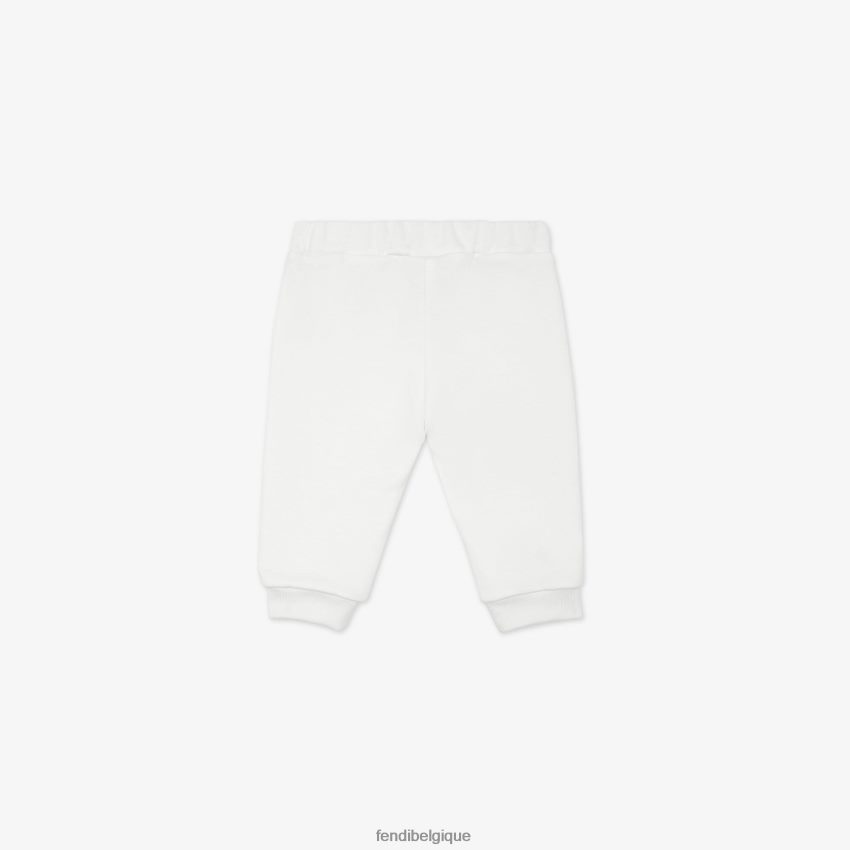 vêtements Fendi pantalon rom en jersey blanc enfants 8X8J2J2819 Fendi Belgique