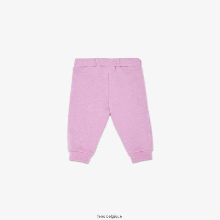 vêtements Fendi pantalon roma en jersey lilas violet enfants 8X8J2J2801 Fendi Belgique