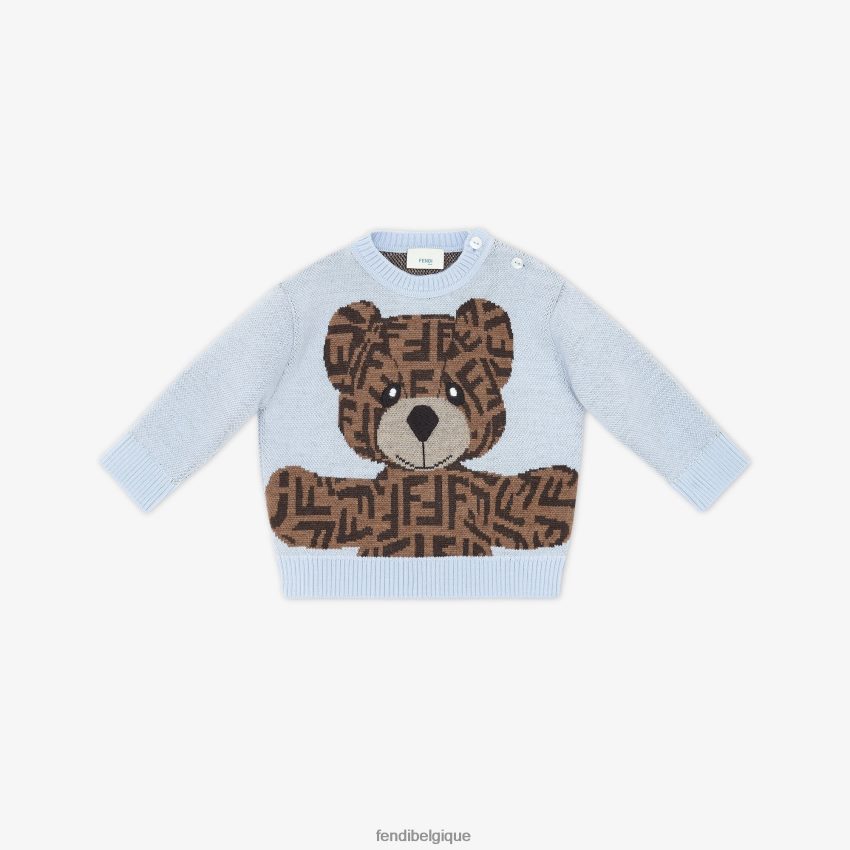vêtements Fendi pull ourson en laine pour bébé multicolore enfants 8X8J2J2816 Fendi Belgique
