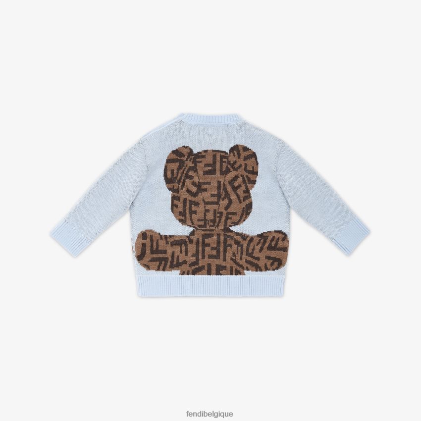 vêtements Fendi pull ourson en laine pour bébé multicolore enfants 8X8J2J2816 Fendi Belgique