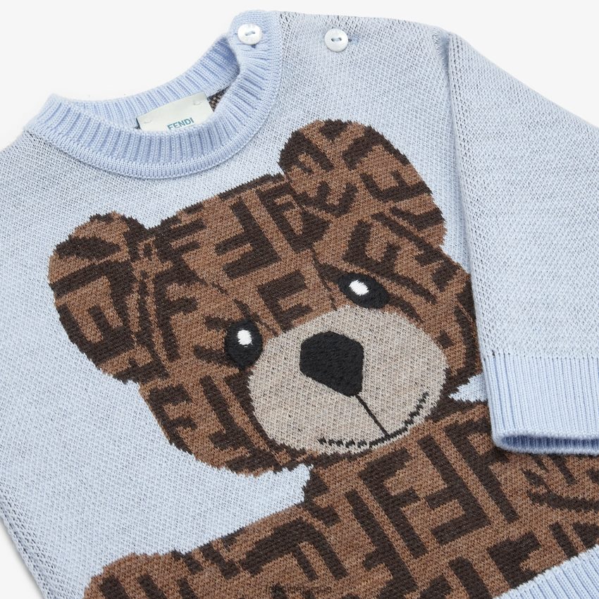 vêtements Fendi pull ourson en laine pour bébé multicolore enfants 8X8J2J2816 Fendi Belgique