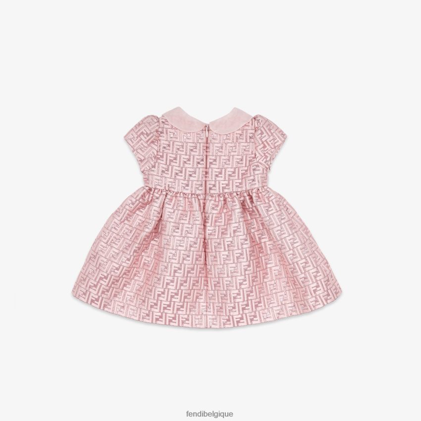 vêtements Fendi robe bébé en jacquard rose enfants 8X8J2J2763 Fendi Lunette De Soleil