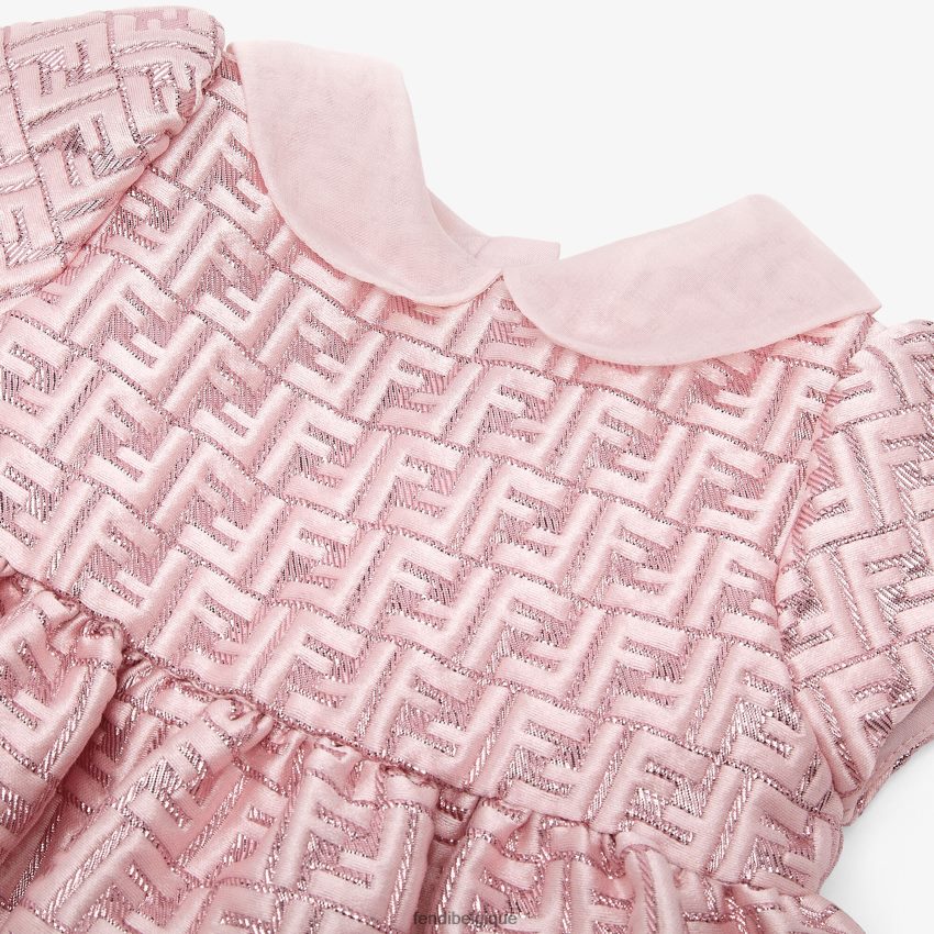 vêtements Fendi robe bébé en jacquard rose enfants 8X8J2J2763 Fendi Lunette De Soleil
