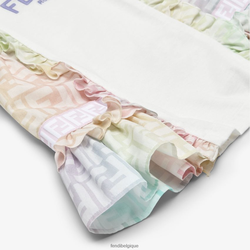 vêtements Fendi robe en popeline molletonnée et multicolore multicolore enfants 8X8J2J2802 Fendi Lunette De Soleil