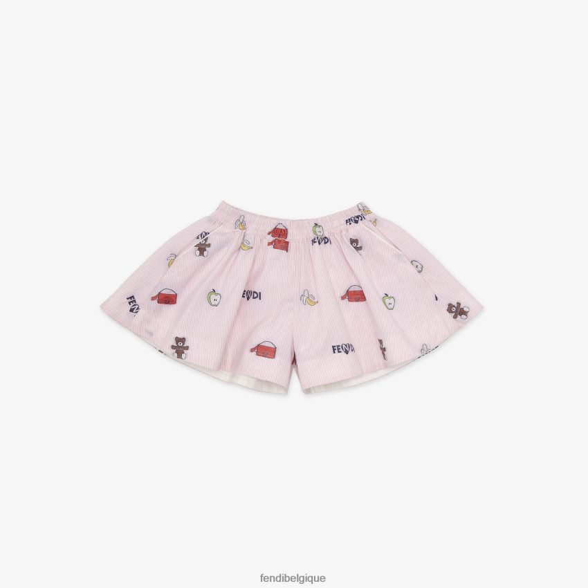 vêtements Fendi short bébé en multipopeline rose enfants 8X8J2J2769 Fendi Lunette De Soleil
