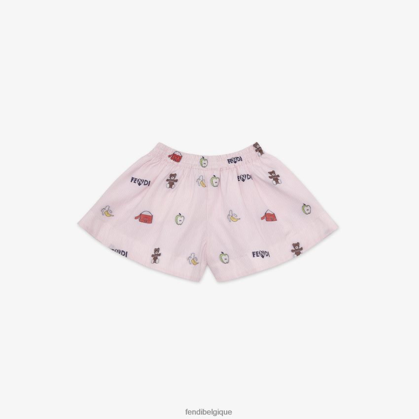 vêtements Fendi short bébé en multipopeline rose enfants 8X8J2J2769 Fendi Lunette De Soleil