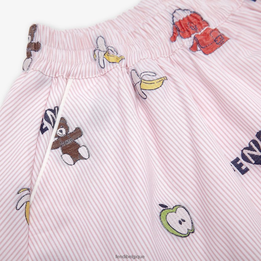 vêtements Fendi short bébé en multipopeline rose enfants 8X8J2J2769 Fendi Lunette De Soleil