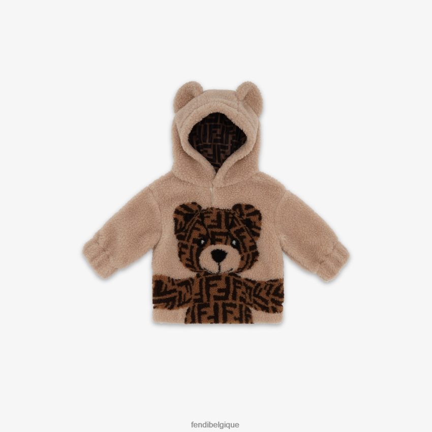 vêtements Fendi sweat-shirt ours en laine beige enfants 8X8J2J2751 Fendi Lunette De Soleil