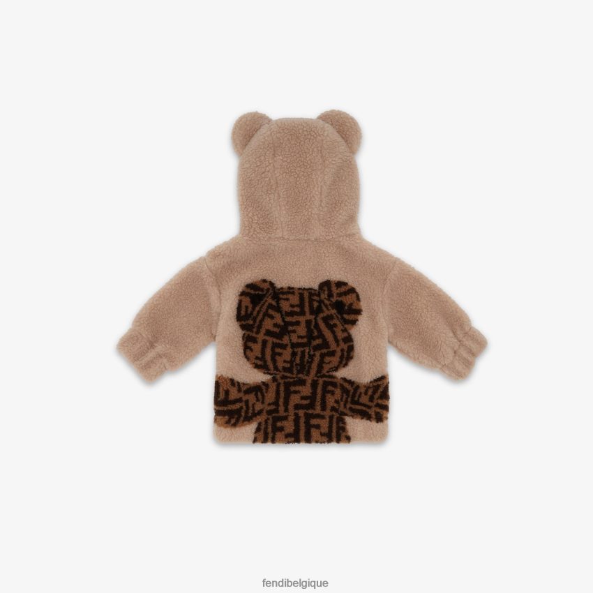 vêtements Fendi sweat-shirt ours en laine beige enfants 8X8J2J2751 Fendi Lunette De Soleil