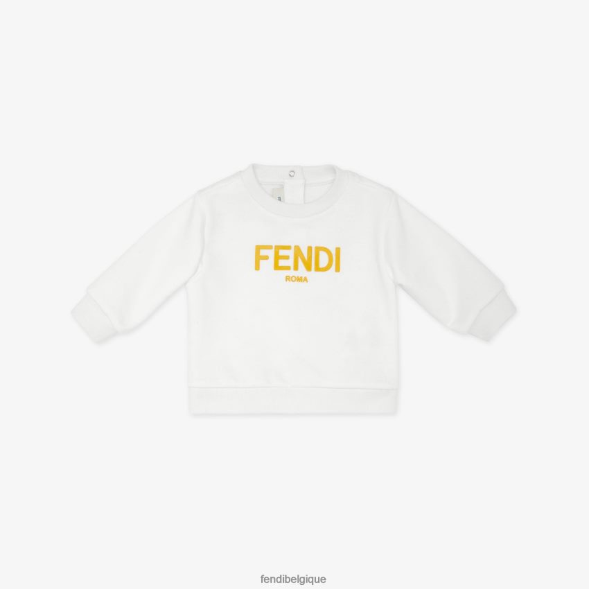 vêtements Fendi sweat-shirt rom blanc enfants 8X8J2J2812 Fendi Sac
