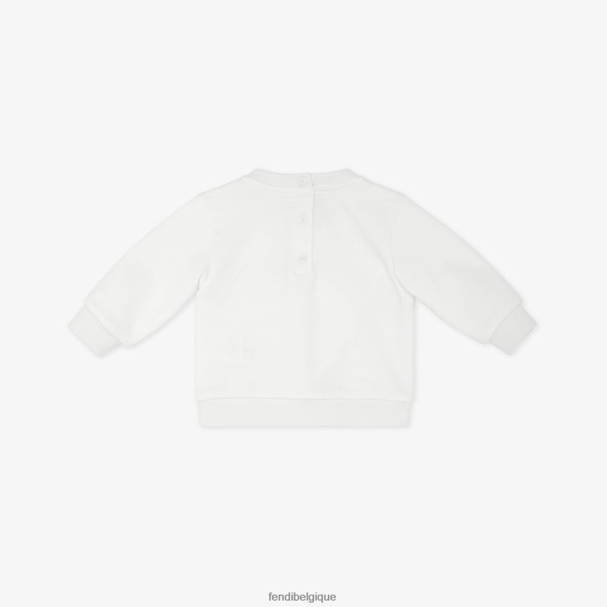vêtements Fendi sweat-shirt rom blanc enfants 8X8J2J2812 Fendi Sac